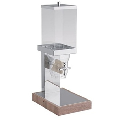 Square Revolution Cereals Dispenser 7Ltr St. Steel 18/10 with wood base