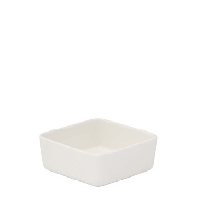 Bento Saucer 9 x9 cm - H3,5cm Square White Porcelain