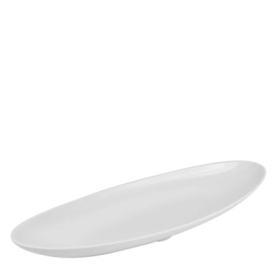 White Melamine Ellipse Pedestal Top 66,7 x 24 cm