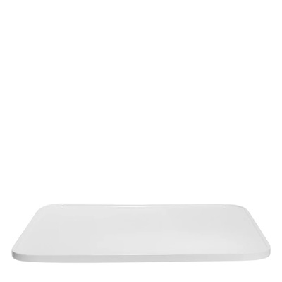 White Melamine Large Square Pedestal Top 40,5 cm