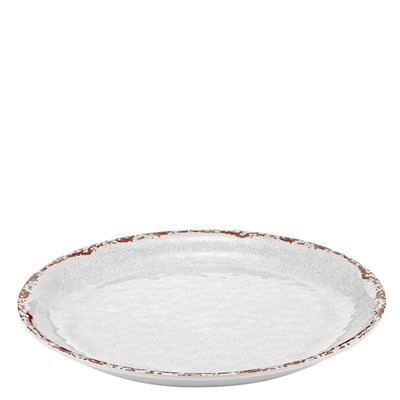 White Casablanca Melamine Dish 35 x 35 cm - H3cm