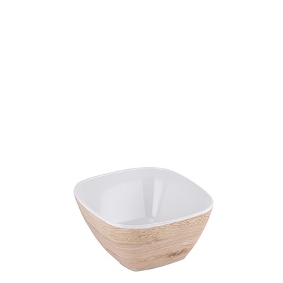 White Oak/White Tura Melamine 1/6 Size Crock 17,6 x 16,2 cm - H8cm