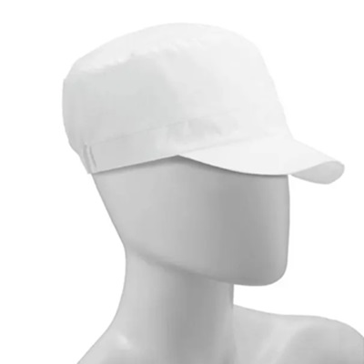 Adam Unisex Beret Adjustable with Velcro White