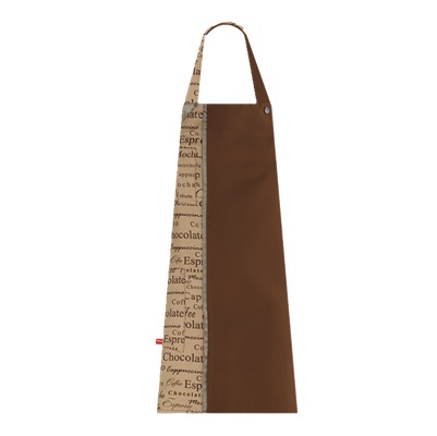 Oslo Unisex Apron H75cm with Velcro Adjustable Collar Brown-Coffee