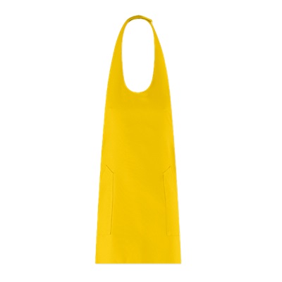Cipro Unisex Apron H65cm with Velcro Adjustable Collar Yellow