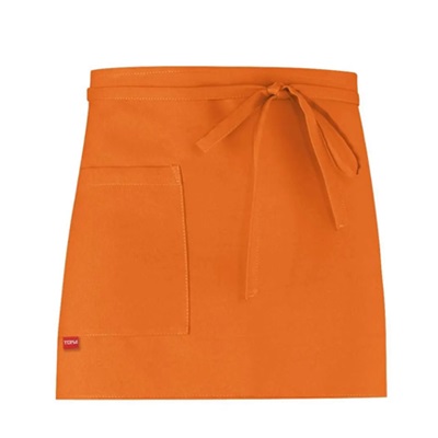 Dakota Unisex Apron H35cm with Pocket Orange