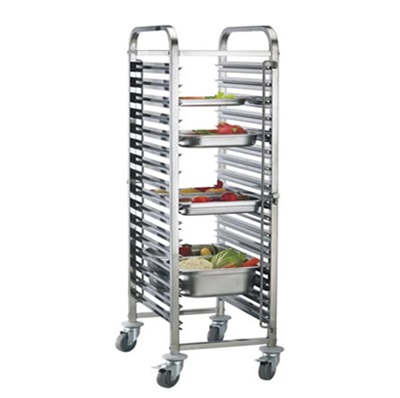 Trolley 15 Rails for GN 1/1 Containers 38 x 55 cm - H172cm
