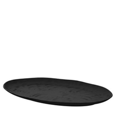 Pigment Black Melamine Oval Dish 53 x 32,5 cm - H3cm