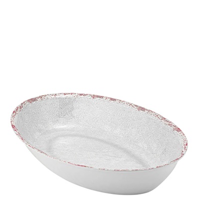 White Casablanca Melamine Dish 42 x 28 cm - H7cm