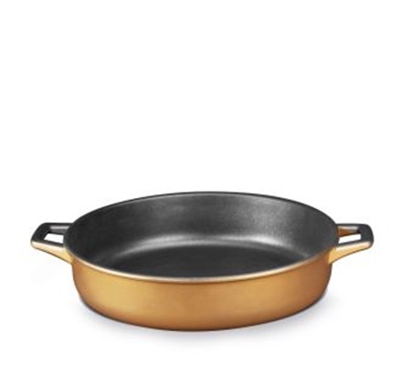 Bronze cookware Shallow Casserole 24cm Without Lid Cast Aluminium