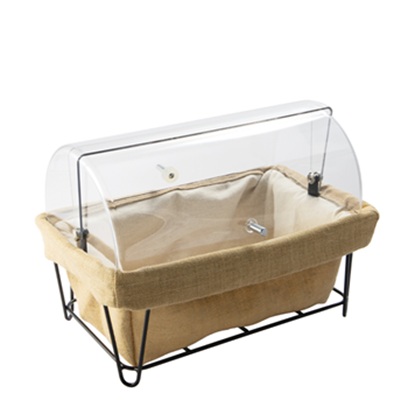 Cosmo Rectangular Bread Basket 36 x 21cm H15cm with Rolltop Cover