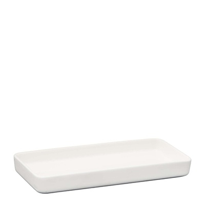 Bento Saucer 18 x 9 cm - H2cm Rectangular White Porcelain