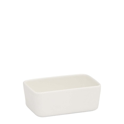 Bento Saucer 9 x 6 cm - H3,5cm Rectangular White Porcelain