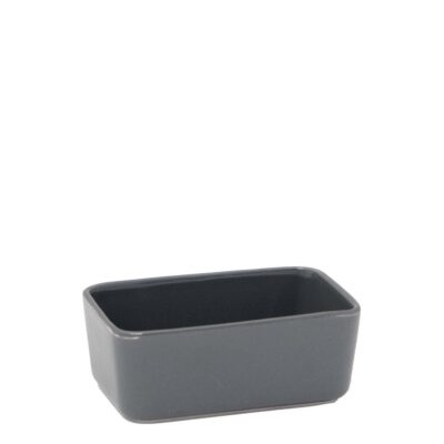 Bento Saucer 9 x 6 cm - H3,5cm Rectangular Grey Porcelain