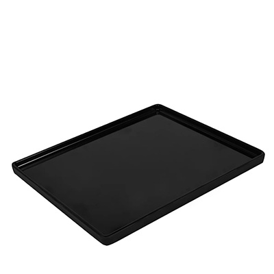 Black Matt Melamine Nordic Tray 26 x 30 x h17,5 cm