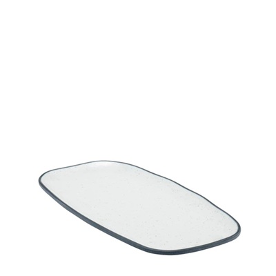 Steel Blue Marl Melamine Rectangular Platter 30 x 15,3 cm
