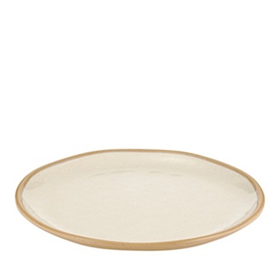 Cream Marl Melamine Large Shallow Plate ⌀ 28cm