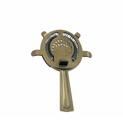 Bar Strainer 4 Prong Gold