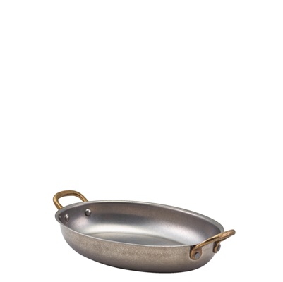 Vintage Steel Oval Dish 20,75 x 15,75cm