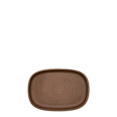 Selva Dark Brown Oval Platter 23 x 15cm