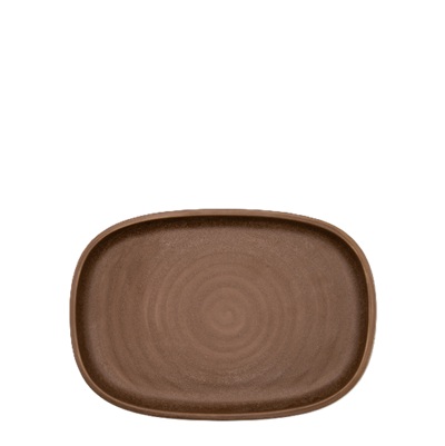 Selva Dark Brown Oval Platter 26 x 18cm