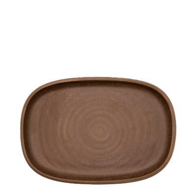 Selva Dark Brown Oval Platter 30 x 20cm