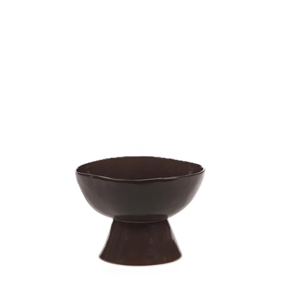 La Mère Serving Plate on Foot 20,5 cm - H14,5cm Ebony