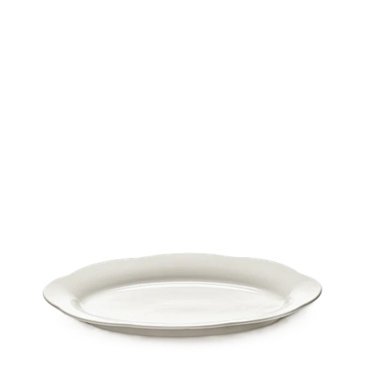 Silhouette Oval Platter 30 x 21cm White