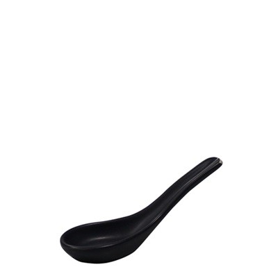 Chinese Spoon 13.5 cm Black Aluminized Porcelain