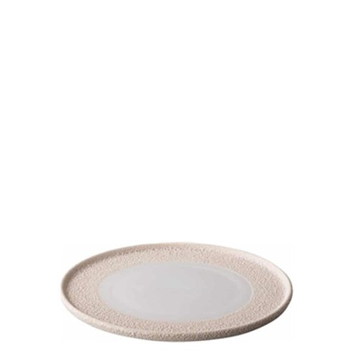 Vulcanic Round Flat Plate 22cm White