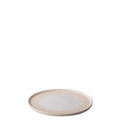 Vulcanic Round Flat Plate 16.5 cm White