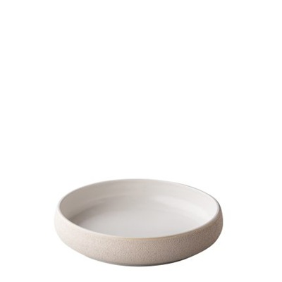 Vulcanic Round Deep Plate 24 x 5 cm White